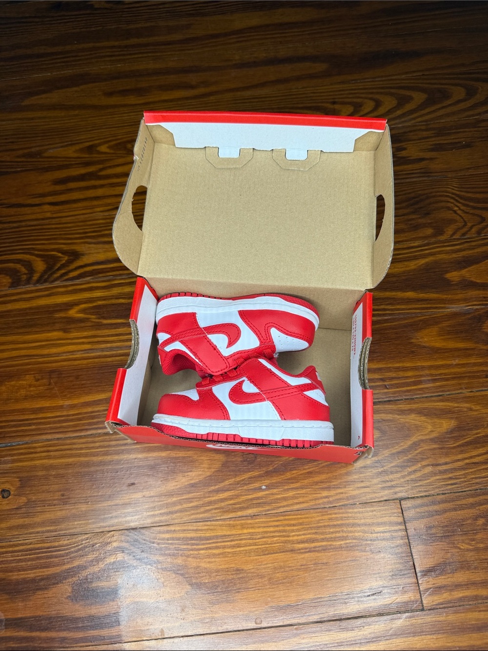 Nike Kids Red and White Sneakers